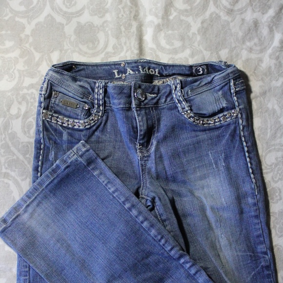LA Idol USA rhinestone jeans - Picture 5 of 5